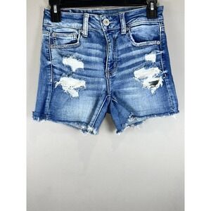American Eagle Women's Jean Shorts (Size 2) Next Level Stretch/ Hi-Rise Shortie